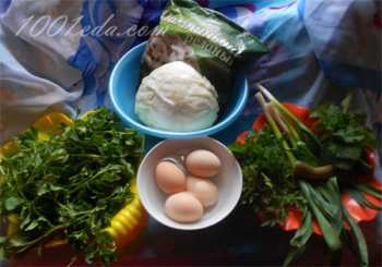 Пирог с капустой, грибами, зеленью и яйцами в мультиварке