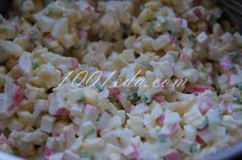 Крабовый салат с зеленым луком: рецепт с пошаговым фото